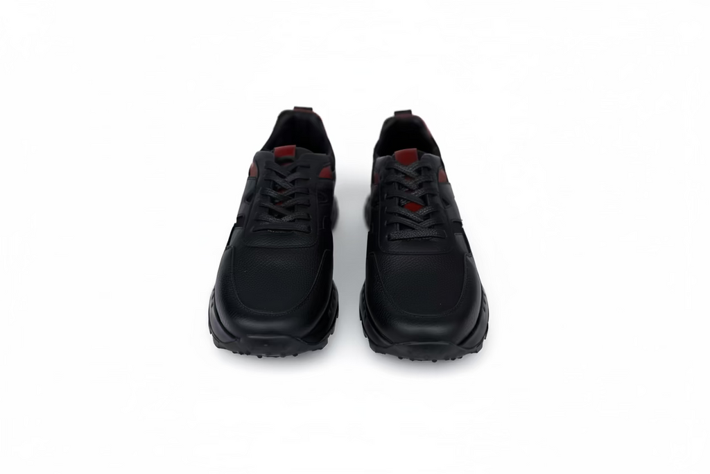 Tenis Negro Hudson Cobalto de cuero