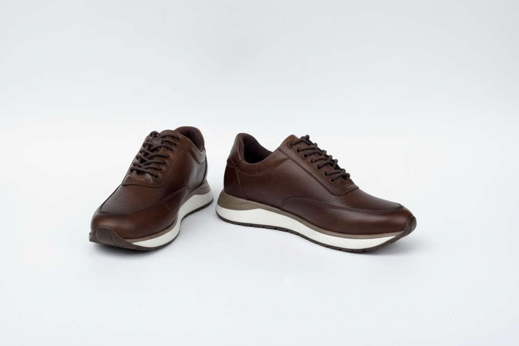 Tenis Madison Café Tabaco de cuero para hombre