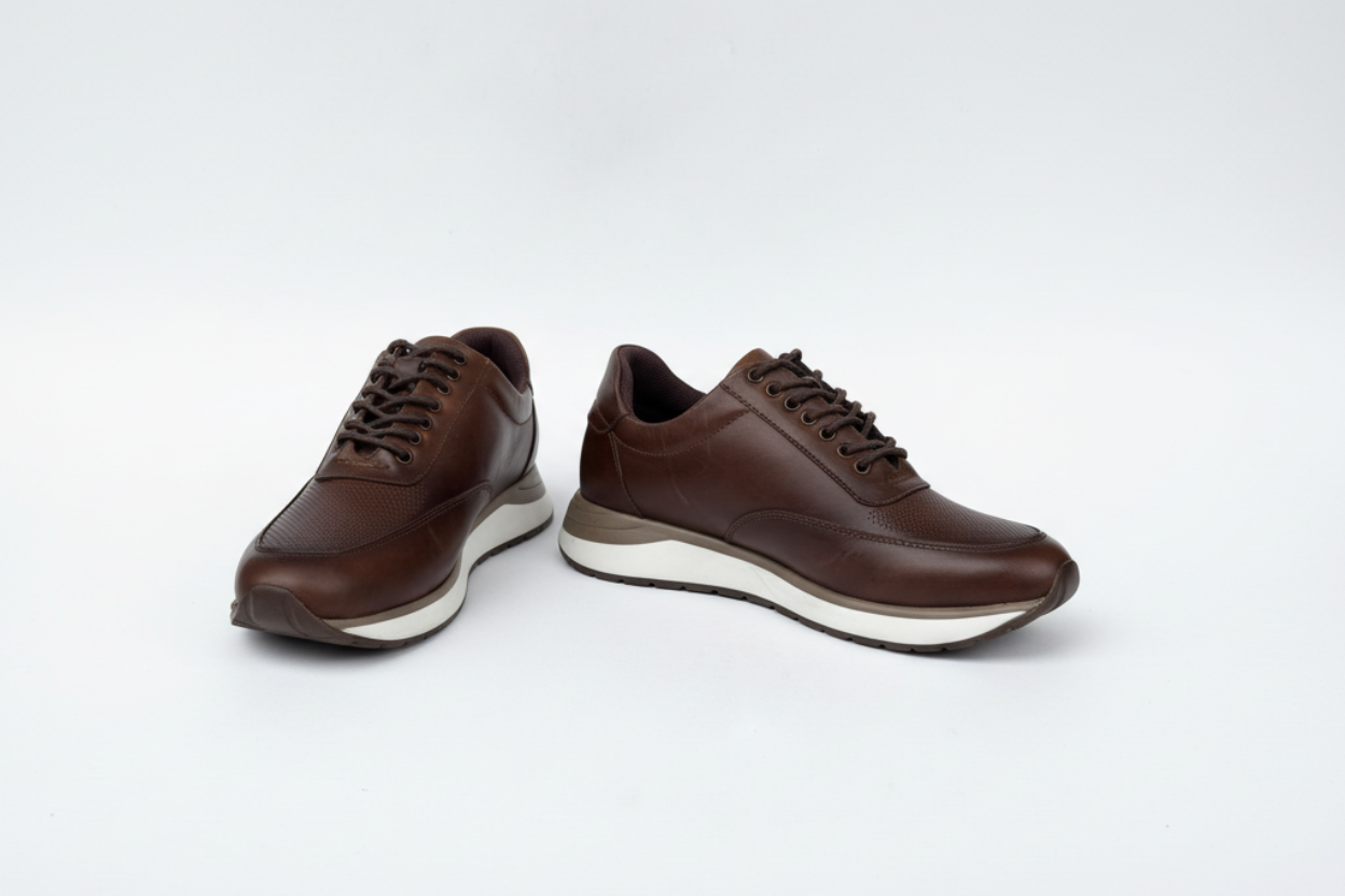 Tenis Madison Café Tabaco de cuero para hombre