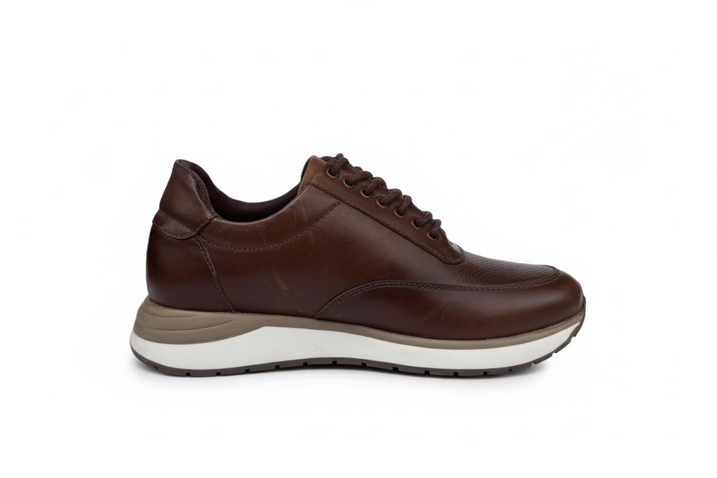 Tenis Madison Café Tabaco de cuero para hombre